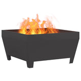 Focolare Nero 80 x 80 x 43 cm Acciaio laminato a freddo