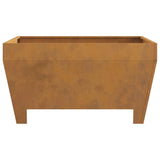 Focolare Marrone 80 x 80 x 43 cm acciaio corten