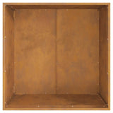 Focolare Marrone 80 x 80 x 43 cm acciaio corten