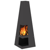 Focolare Nero 35 x 35 x 100 cm Acciaio laminato a freddo