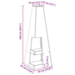 Focolare Nero 35 x 35 x 100 cm Acciaio laminato a freddo