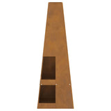 Focolare Marrone 35 x 35 x 100 cm acciaio corten