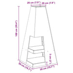 Focolare Nero 50 x 50 x 100 cm Acciaio laminato a freddo
