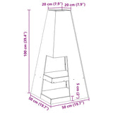 Focolare Nero 50 x 50 x 100 cm Acciaio laminato a freddo