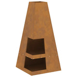 Focolare Marrone 50 x 50 x 100 cm acciaio corten