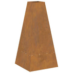 Focolare Marrone 50 x 50 x 100 cm acciaio corten