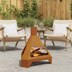 Focolare Marrone 50 x 43 x 52 cm acciaio corten