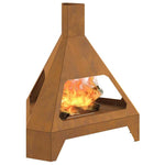 Focolare Marrone 50 x 43 x 52 cm acciaio corten