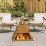 Focolare Marrone 50 x 50 x 51 cm acciaio corten