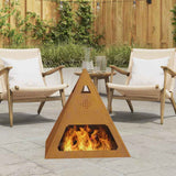 Focolare Marrone 50 x 50 x 51 cm acciaio corten