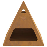 Focolare Marrone 50 x 50 x 51 cm acciaio corten