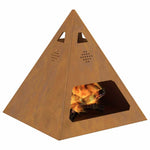 Focolare Marrone 50 x 50 x 51 cm acciaio corten