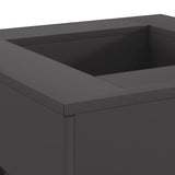 Focolare Nero 60 x 60 x 30 cm Acciaio