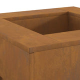 Focolare Marrone 60 x 60 x 30 cm acciaio corten