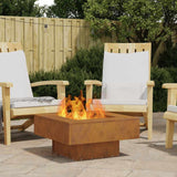 Focolare Marrone 60 x 60 x 30 cm acciaio corten