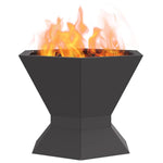 Focolare Nero 50 x 50 x 40 cm Acciaio laminato a freddo