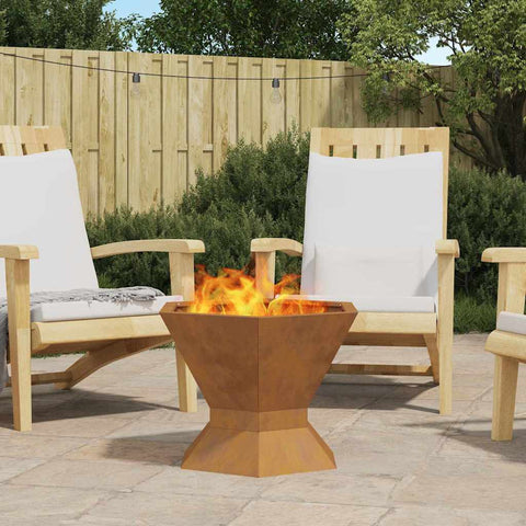 Focolare Marrone 50 x 50 x 40 cm acciaio corten