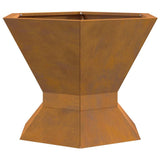Focolare Marrone 50 x 50 x 40 cm acciaio corten