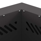 Focolare Nero 38 x 38 x 51 cm Acciaio laminato a freddo