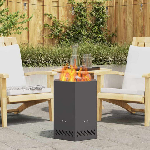 Focolare Nero 38 x 38 x 51 cm Acciaio laminato a freddo