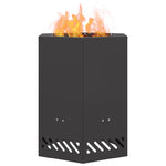 Focolare Nero 38 x 38 x 51 cm Acciaio laminato a freddo