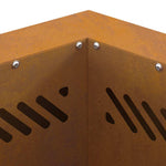 Focolare Marrone 38 x 38 x 51 cm acciaio corten
