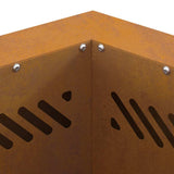 Focolare Marrone 38 x 38 x 51 cm acciaio corten