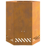 Focolare Marrone 38 x 38 x 51 cm acciaio corten