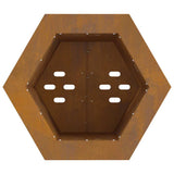 Focolare Marrone 38 x 38 x 51 cm acciaio corten