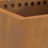 Focolare Marrone 48 x 48 x 50 cm acciaio corten