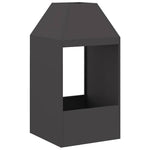 Focolare Nero 50 x 50 x 100 cm Acciaio laminato a freddo
