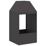Focolare Nero 50 x 50 x 100 cm Acciaio laminato a freddo