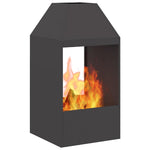 Focolare Nero 50 x 50 x 100 cm Acciaio laminato a freddo