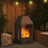 Focolare Nero 50 x 50 x 100 cm Acciaio