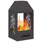 Focolare Nero 50 x 50 x 100 cm Acciaio