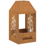 Focolare Marrone 50 x 50 x 100 cm acciaio corten