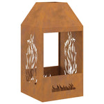Focolare Marrone 50 x 50 x 100 cm acciaio corten