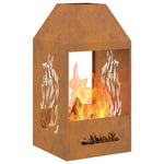 Focolare Marrone 50 x 50 x 100 cm acciaio corten