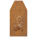 Focolare Marrone 50 x 50 x 100 cm acciaio corten