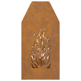 Focolare Marrone 50 x 50 x 100 cm acciaio corten