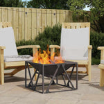 Focolare Nero 50 x 50 x 35 cm Acciaio laminato a freddo
