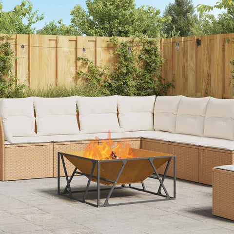 Focolare Marrone 80 x 80 x 40 cm acciaio corten