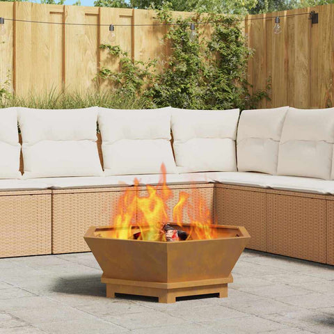 Focolare Marrone 75 x 75 x 28 cm acciaio corten