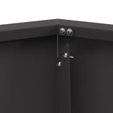 Focolare Nero 100 x 100 x 28 cm Acciaio