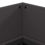 Focolare Nero 160 x 45 x 35 cm Acciaio laminato a freddo