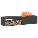 Focolare Nero 160 x 45 x 35 cm Acciaio laminato a freddo