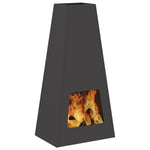 Focolare Nero 50 x 35 x 100 cm Acciaio laminato a freddo
