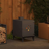 Stufa da campeggio con sfiato dell'aria Nero 35 x 50 x 60 cm