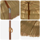 Ombrellone da Spiaggia Marrone  160 x 196 cm Acciaio