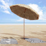 Ombrellone da Spiaggia Marrone  160 x 196 cm Acciaio